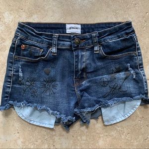 Hudson Girls Peace Love Hippie Jean Shorts